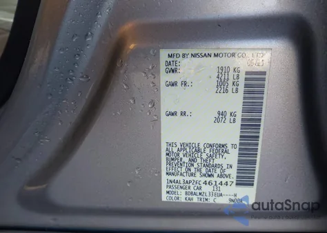 2015 Nissan Altima 2.5 Sv из США, поврежденный, VIN 1N4AL3AP2FC461447